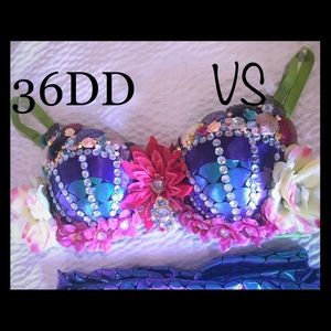 Custom 36 DD Mermaid Bra Top!